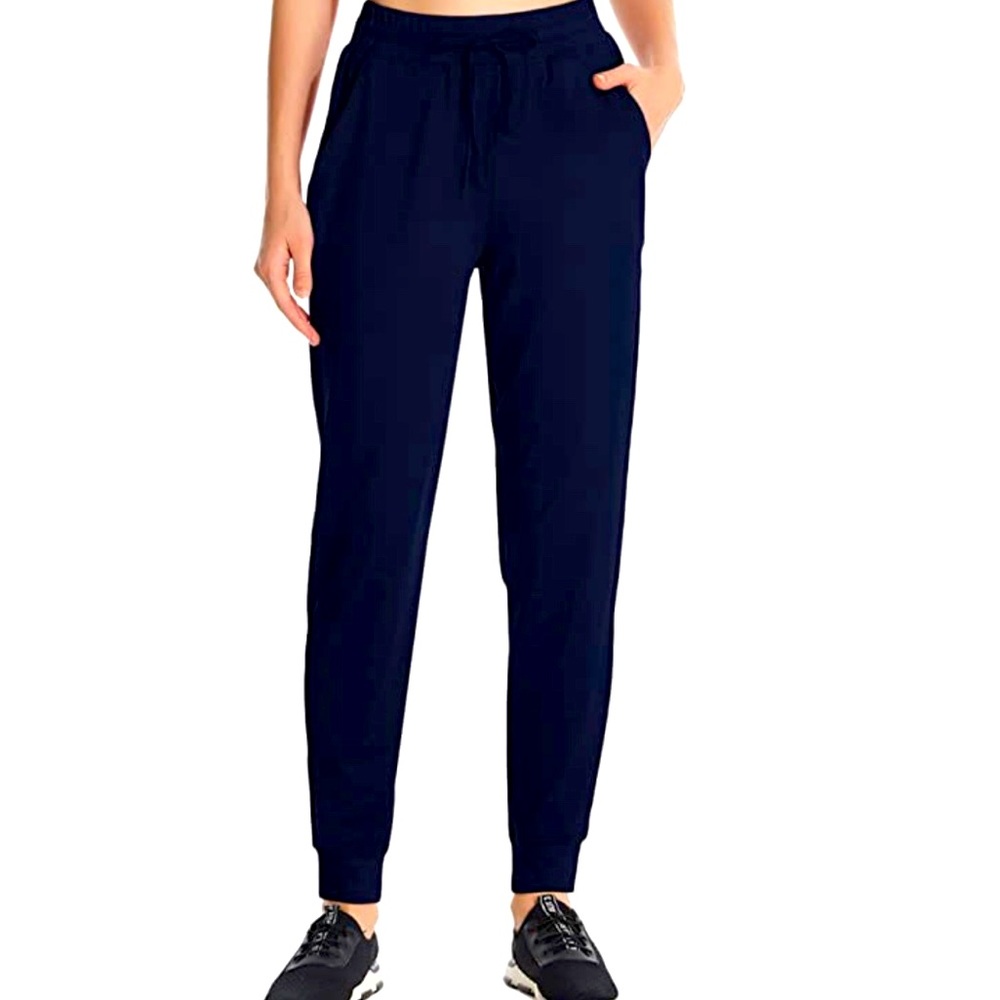COORun Navy Jogger Pants w/Pockets Size S Navy Blue